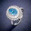 LAB-GROWN BLUE DIAMOND & DIAMOND RING/PENDANT(#:LGJZ006-B)
