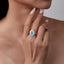 LAB-GROWN BLUE DIAMOND & DIAMOND RING/PENDANT(#:LGJZ006-B)