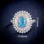 LAB-GROWN BLUE DIAMOND & DIAMOND RING/PENDANT(#:LGJZ006-B)