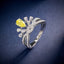 LAB-GROWN YELLOW DIAMOND & DIAMOND RING(#:LGJZ007-Y)