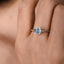 LAB-GROWN BLUE DIAMOND & DIAMOND RING(#:LGJZ008-B)