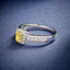 LAB-GROWN YELLOW DIAMOND & DIAMOND RING(#:LGJZ028-Y)