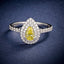 LAB-GROWN YELLOW DIAMOND & DIAMOND RING(#:LGJZ033-Y)