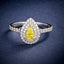 LAB-GROWN YELLOW DIAMOND & DIAMOND RING(#:LGJZ033-Y)