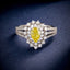 LAB-GROWN YELLOW DIAMOND & DIAMOND RING(#:LGJZ034-Y)