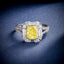 LAB-GROWN YELLOW DIAMOND & DIAMOND RING(#:LGJZ040-Y)