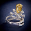 LAB-GROWN YELLOW DIAMOND & DIAMOND RING(#:LGJZ045-Y)