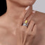 LAB-GROWN YELLOW DIAMOND & DIAMOND RING(#:LGJZ045-Y)