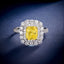 LAB-GROWN YELLOW DIAMOND & DIAMOND RING(#:LGJZ046-Y)