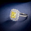 LAB-GROWN YELLOW DIAMOND & DIAMOND RING(#:LGJZ046-Y)