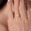 LAB-GROWN YELLOW DIAMOND & DIAMOND RING(#:LGJZ047-Y)