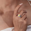 LAB-GROWN YELLOW DIAMOND & DIAMOND RING(#:LGJZ048-Y)