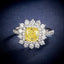 LAB-GROWN YELLOW DIAMOND & DIAMOND RING(#:LGJZ051-Y)