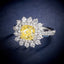 LAB-GROWN YELLOW DIAMOND & DIAMOND RING(#:LGJZ051-Y)