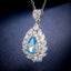 LAB-GROWN BLUE DIAMOND & DIAMOND NECKLACE (#:LGXL002-B)