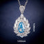 LAB-GROWN BLUE DIAMOND & DIAMOND NECKLACE (#:LGXL002-B)