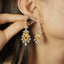 GENUINE 4.89 CTW YELLOW DIAMOND & DIAMOND EARRINGS (#:MQED02)