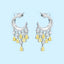 GENUINE 2.71 CTW YELLOW DIAMOND & DIAMOND EARRINGS (#:MQED03)