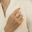 GENUINE PINK DIAMOND & DIAMOND RING (#:MQJZ02)