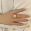 GENUINE YELLOW DIAMOND & DIAMOND RING(#:MQJZ04)