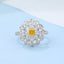GENUINE ORANGE DIAMOND & DIAMOND RING(#:MQJZ16)