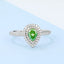 GENUINE GREEN DIAMOND & DIAMOND RING(#:MQJZ17)