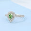 GENUINE GREEN DIAMOND & DIAMOND RING(#:MQJZ17)