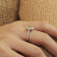 GENUINE GREEN DIAMOND & DIAMOND RING(#:MQJZ17)