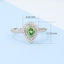 GENUINE GREEN DIAMOND & DIAMOND RING(#:MQJZ17)