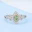 GENUINE GREEN DIAMOND & DIAMOND RING(#:MQJZ22)