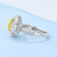 GENUINE YELLOW DIAMOND & DIAMOND RING(#:MQJZ26)
