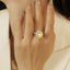 GENUINE YELLOW DIAMOND & DIAMOND RING(#:MQJZ26)