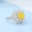 GENUINE YELLOW DIAMOND & DIAMOND RING(#:MQJZ27)