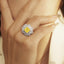 GENUINE YELLOW DIAMOND & DIAMOND RING(#:MQJZ27)
