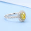 GENUINE YELLOW DIAMOND & DIAMOND RING(#:P1001)