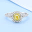 GENUINE YELLOW DIAMOND & DIAMOND RING(#:P1004)