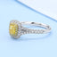 GENUINE YELLOW DIAMOND & DIAMOND RING(#:P1004)