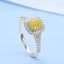 GENUINE YELLOW DIAMOND & DIAMOND RING(#:P1004)