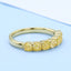 GENUINE  YELLOW DIAMOND & DIAMOND RING(#:P1016)