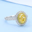 GENUINE YELLOW DIAMOND & DIAMOND RING(#:P1025)