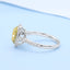 GENUINE YELLOW DIAMOND & DIAMOND RING(#:P1025)
