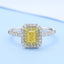 GENUINE YELLOW DIAMOND & DIAMOND RING(#:P1031)