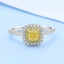 GENUINE YELLOW DIAMOND & DIAMOND RING(#:P1032 )