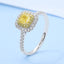 GENUINE YELLOW DIAMOND & DIAMOND RING(#:P1032 )
