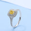 GENUINE YELLOW DIAMOND & DIAMOND RING(#:P1036  )