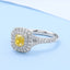 GENUINE YELLOW DIAMOND & DIAMOND RING(#:P1036  )