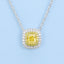 GENUINE YELLOW DIAMOND & DIAMOND NECKLACE(#:P1038)
