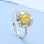 GENUINE YELLOW DIAMOND & DIAMOND RING(#: P1042 )