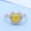 GENUINE YELLOW DIAMOND & DIAMOND RING(#: P1042 )