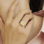 GENUINE YELLOW DIAMOND & DIAMOND RING(#: P1042 )